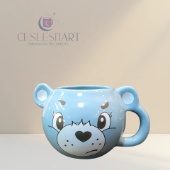 Caneca 3D Ursinho Azul em Cerâmica