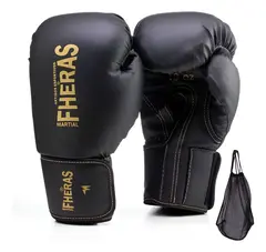 Luva Boxe Muay Thai Kickboxing Profissional Fheras Pro Black
