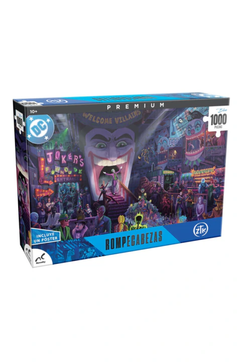 Rompecabezas premium DC Joker - Zack Kinkade - 1,000 piezas.