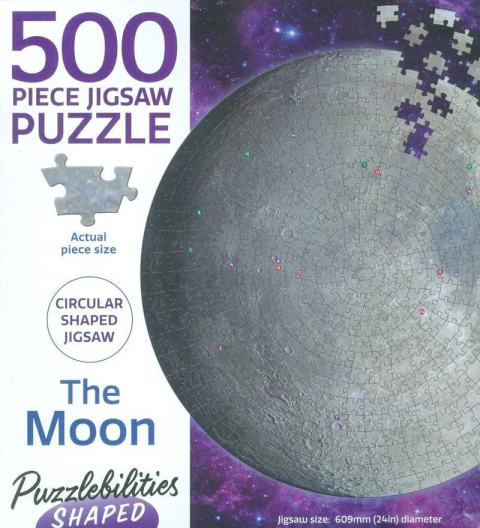 ROMPECABEZAS: HINKLER PUZZLE SHAPED THE MOON 500 PZAS
