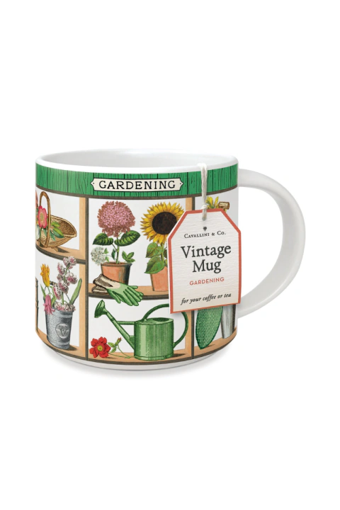 Taza Cavallini de cerámica Gardening