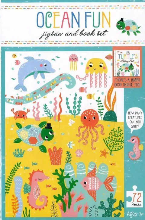 Set: Libro/Rompecabezas Ocean Fun (72 Pzs)