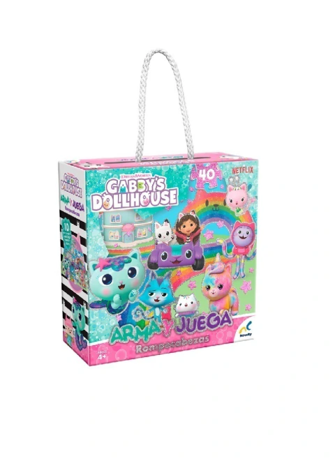 Rompecabezas infantil arma y juega Gabby's Dollhouse 40 piezas.