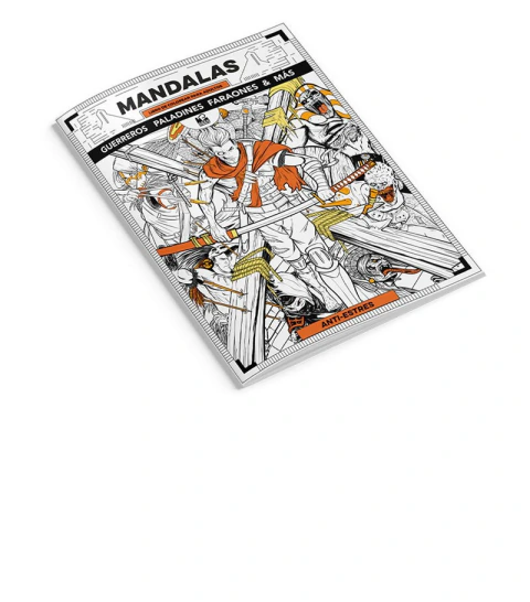 Cuaderno Mandalas Antiestrés GUERREROS, PALADINES, FARAONES Y MÁS