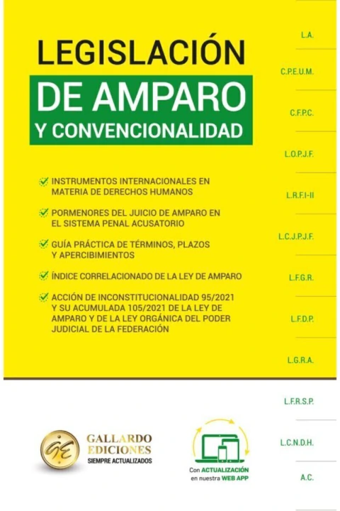 LEGISLACIÓN DE AMPARO Y CONVENCIONALIDAD ESPECIALIZADA