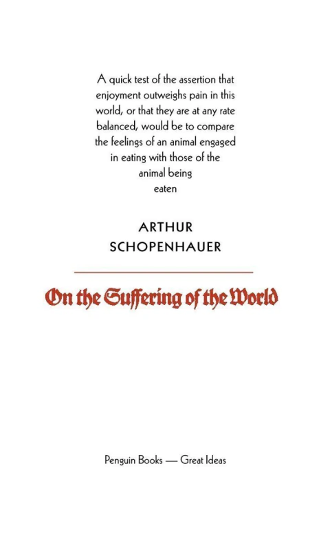 Great ideas on the suffering of the world