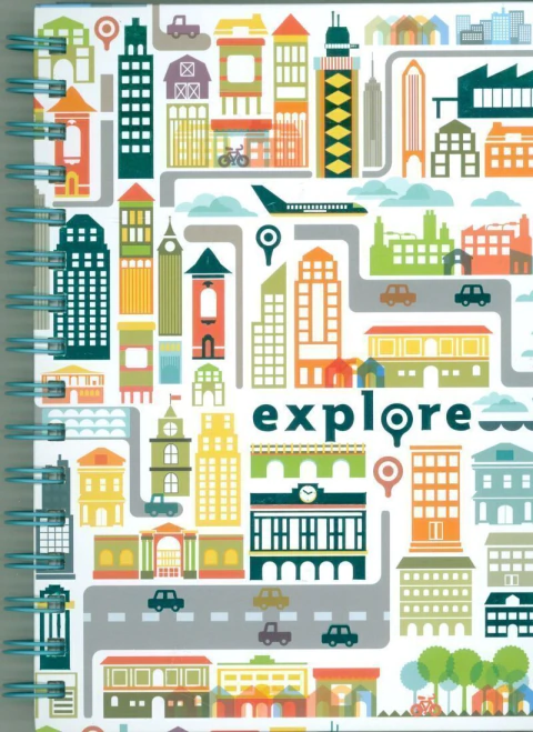 LIBRETA ANILLADA: Cityscape Graphic