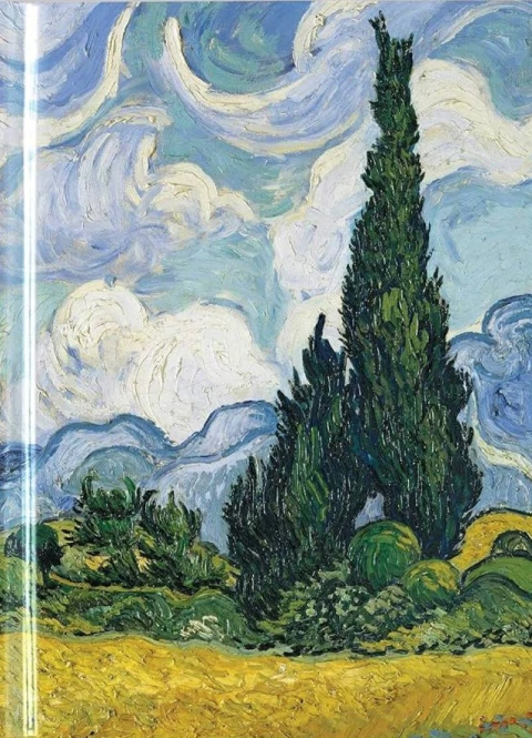 Libreta: Vincent Van Gogh, Wheat Field With Cypresses (Blank Sketch Book)