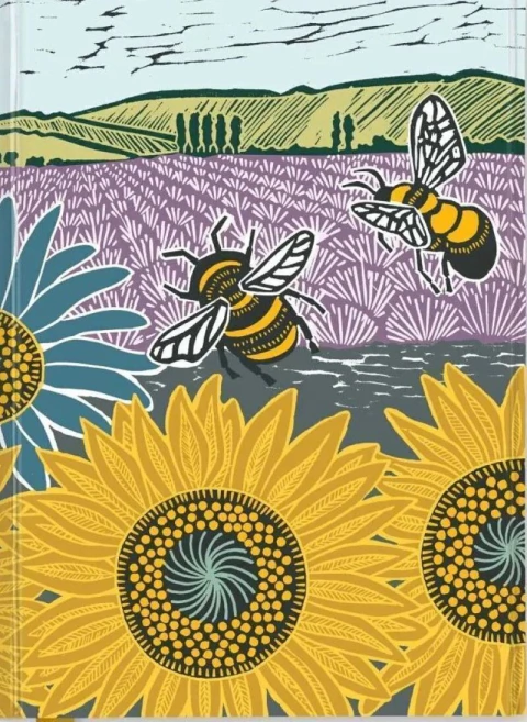 Libreta: Kate Heiss, Sunflower Fields (Foiled Journal) (Lineas)