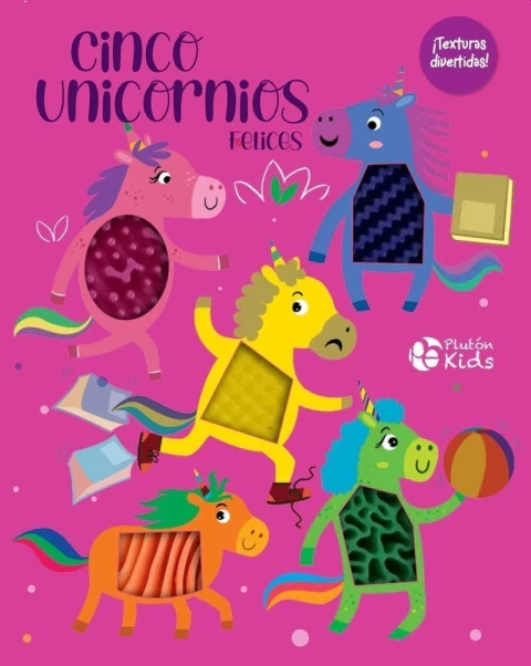 Cinco Unicornios Felices - texturas divertidas!