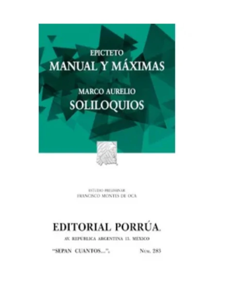 Manual y máximas/Soliloquios