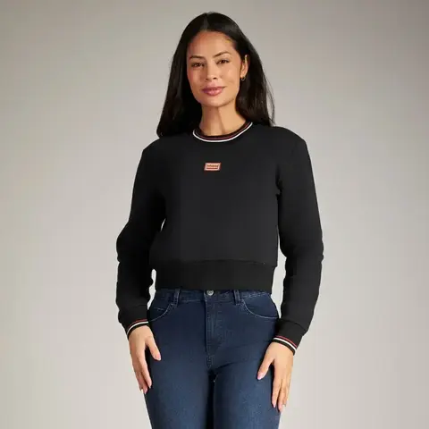 MOLETOM FEMININO CROPPED LEE