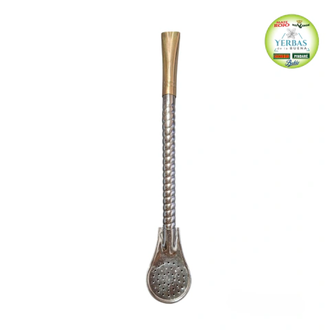 BOMBILLA PICO DE REY ACERO BOQUILLA BRONCE TORNEADA - (2415)