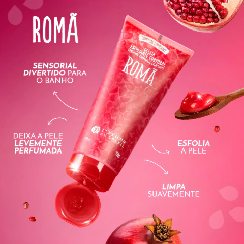 Geleia Esfoliante Corporal Romã 200ml