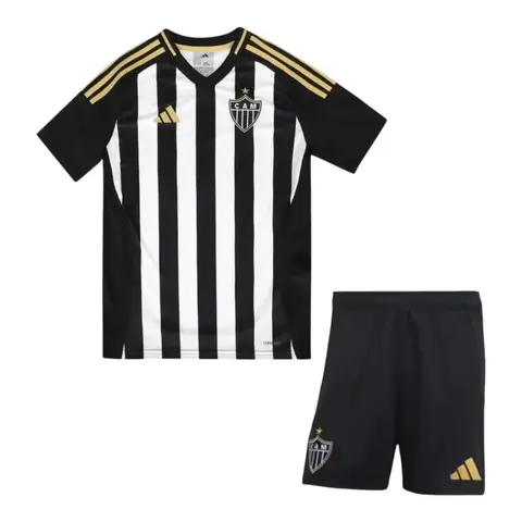 Kit Infantil Atlético Mineiro I 25/26 - Adidas - Branco e preto - comprar online