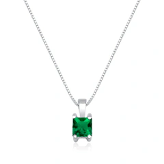 COLAR CARRE VERDE ESMERALDA