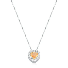 COLAR PRINCESA CORAÇÃO TOPÁZIO IMPERIAL