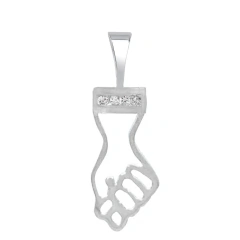 PINGENTE FIGA C/ ZIRCONIA CRISTAL