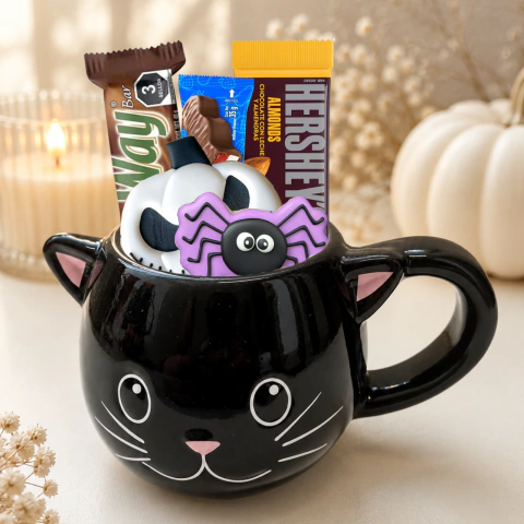 Taza temática Halloween - Gatito