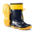 Bota Calfor Pampeana Nieve Infantil PVC Cano Longo com Amarra Azul e Amarelo 26/27 - Casa do Colono