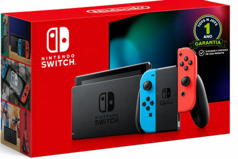 Console Nintendo Switch Neon Destravado 128GB + Frete Grátis + Garantia - Seminovo