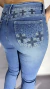 CALÇA FEM. FULL HORSE FLARE - BRILHO AZUL - 442503 - comprar online