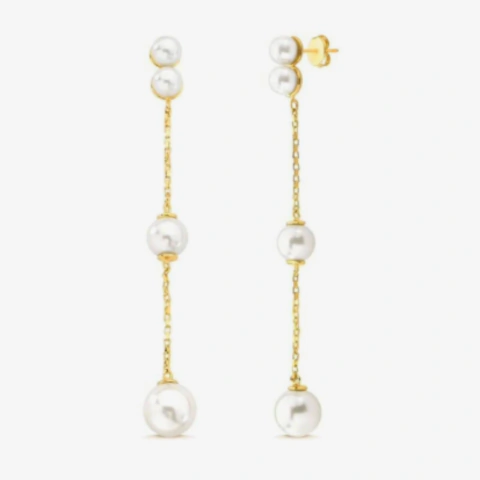 Acessório de brinco Dourado com Pérola