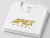Camiseta Premium Branco e Dourado