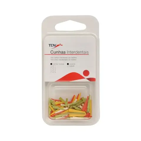 Cunha Interdental de Madeira Colorida - TDV