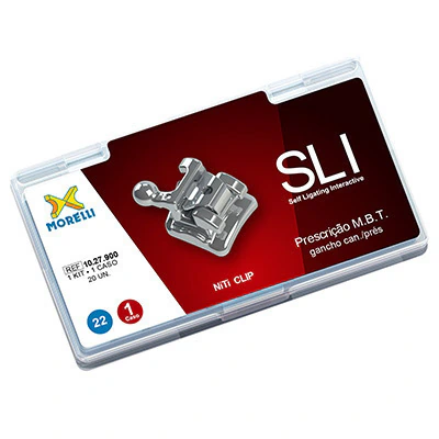 Kit de Bráquete Autoligado 01 Caso Prescrição M.b.t Sli Slot .022 Gancho Can/prés 10.27.900 - Morelli