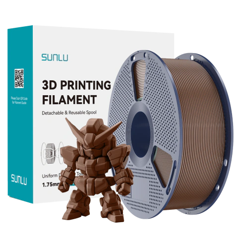 Filamento Sunlu PLA+ Marrom Café