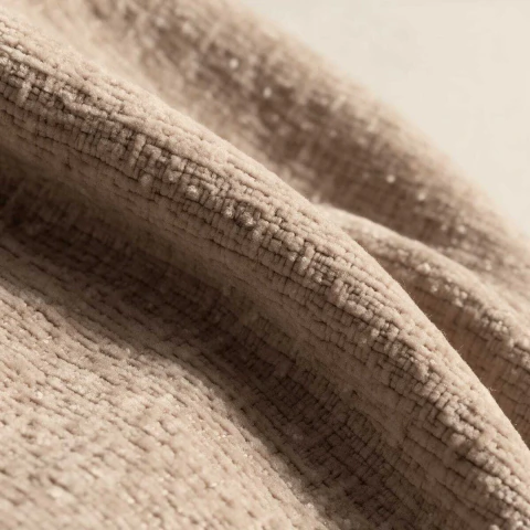 Tecido Chenille Elements Loft dobrado, chenille estruturado com textura marcada, para estofado