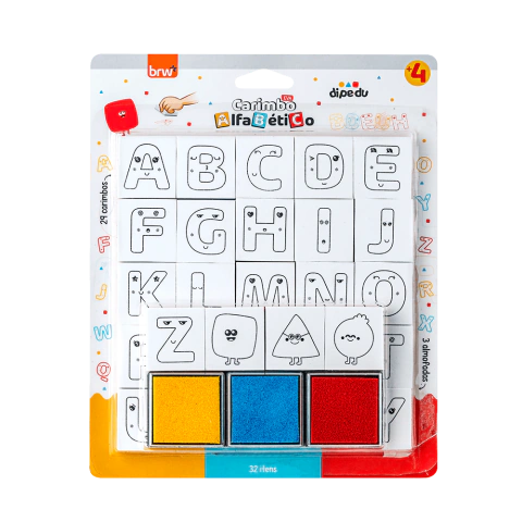 Carimbo EVA Infantil Alfabético - 32 Peças
