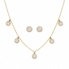 CONJUNTO PONTO DE LUZ - SETE PONTOS - DOURADO