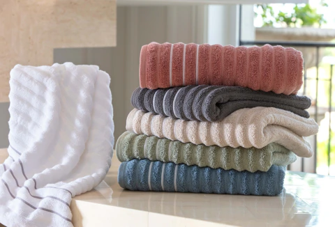 Toalha banhão Wave Rosa Seco 80 cm X 1,50