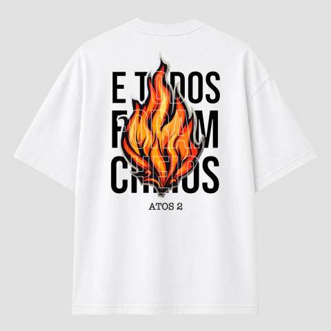 Camiseta Oversized E Todos Foram Cheios - Branco