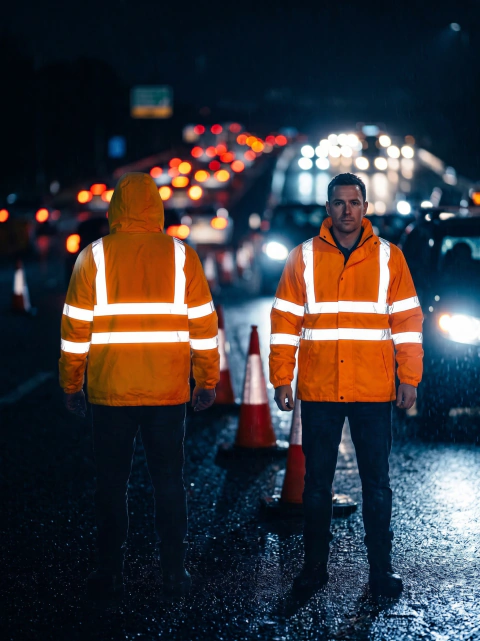 Campera Rompevientos de Seguridad Señalético Fluo Reflex