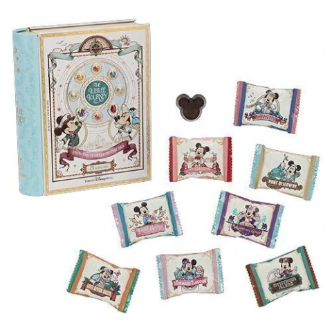 Lata de Chocolates Sabor Café em Formato de Livro Tokyo DisneySea 25th Anniversary - The Jubilee Journey