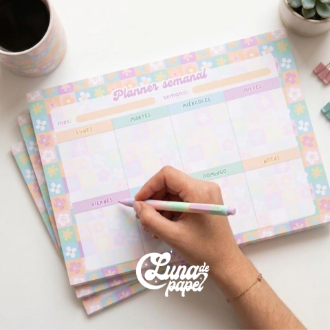 Planificador taco de notas | Planner semanal hojas desprendibles