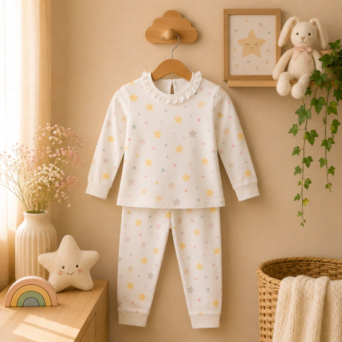 pijama - menina - blusa e calça ml - Estrelas