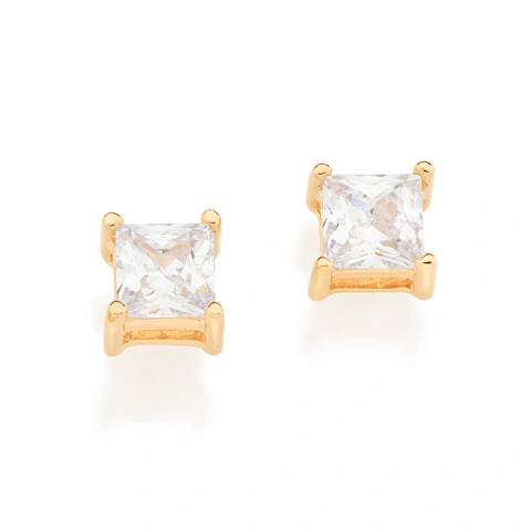 Brinco Rommanel - Banhado a Ouro 18k com Zircônias - 525949
