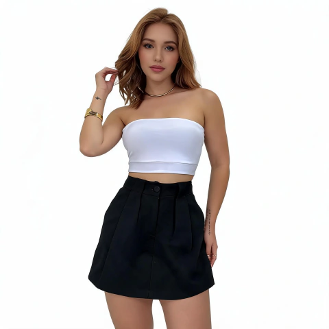 Cropped Top Faixa Feminina Tomara Que Caia com Bojo