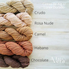 Cinta de Algodón c/ Lúrex Dorado - A Tu Vera Artesanal