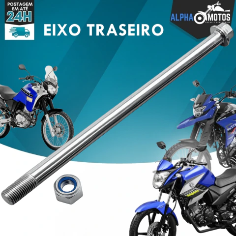 Eixo Roda Traseira Fazer 150 Xtz 250 Lander 250 Tenere 250 C/ Porca