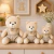 Trio de Urso Príncipe de Pelúcia com Roupa Suspensório Para Decoração Nicho na internet