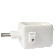 Difusor Elétrico De Tomada Bi-volt Em Porcelana Aromaterapia Branco