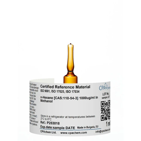 n-Hexane [CAS:110-54-3] 1000µg/ml en Metanol