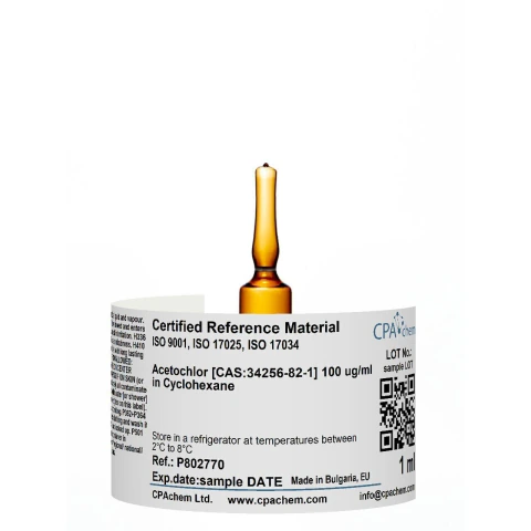 Acetochlor [CAS:34256-82-1] 100 µg/ml en Ciclohexano