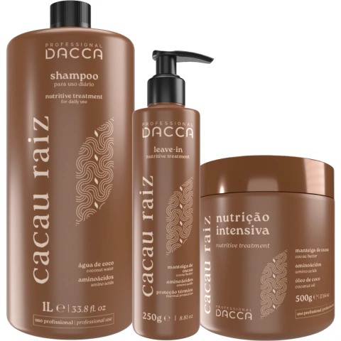 KIT NUTRIÇÃO CACAU RAIZ SALÃO DE BELEZA