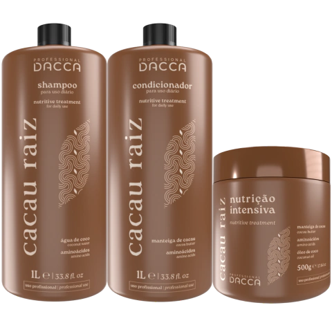 KIT NUTRIÇÃO CACAU RAIZ SALÃO DE BELEZA